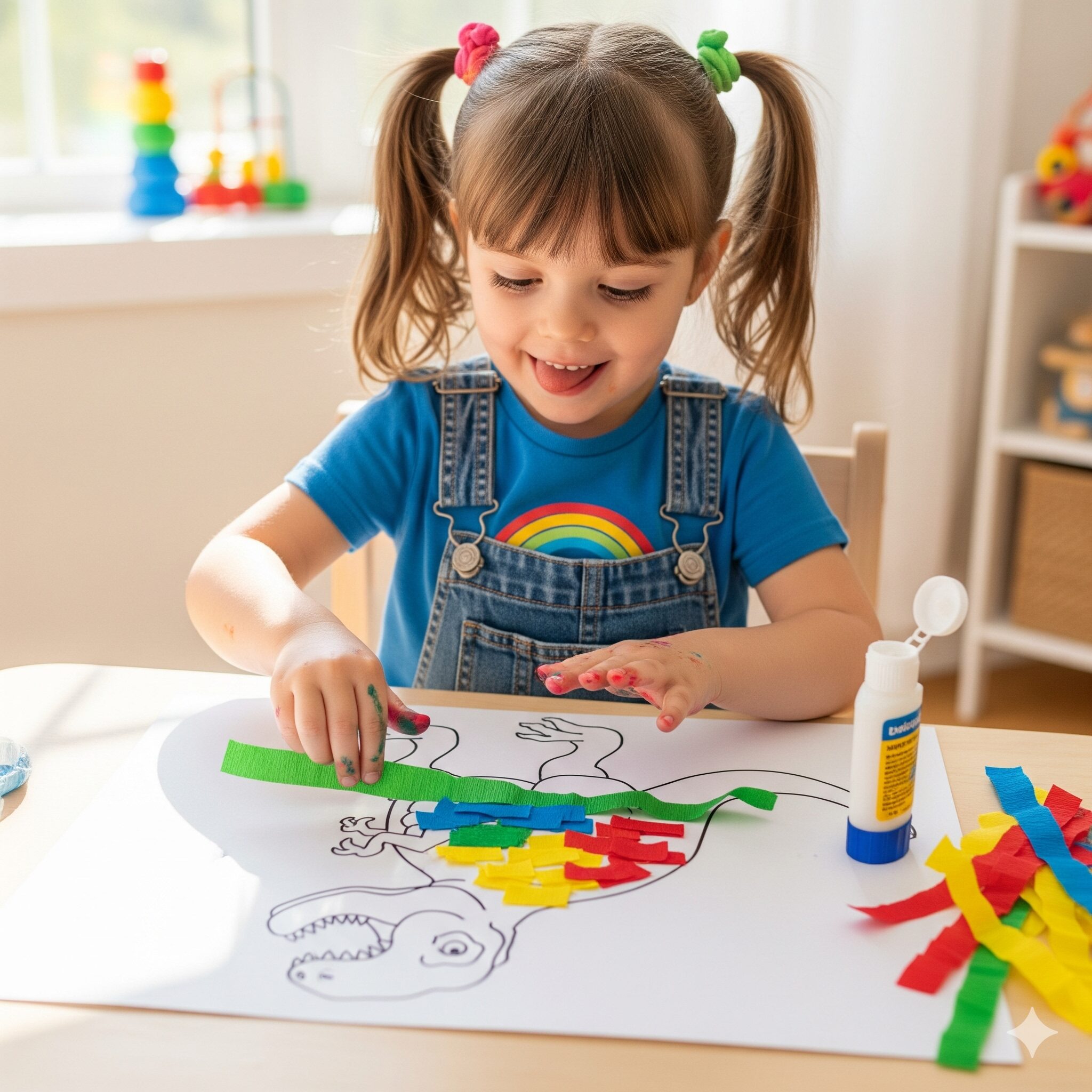 Niña aprendiendo con el Mega Pack MENTES BRILLANTES (2–6 años)